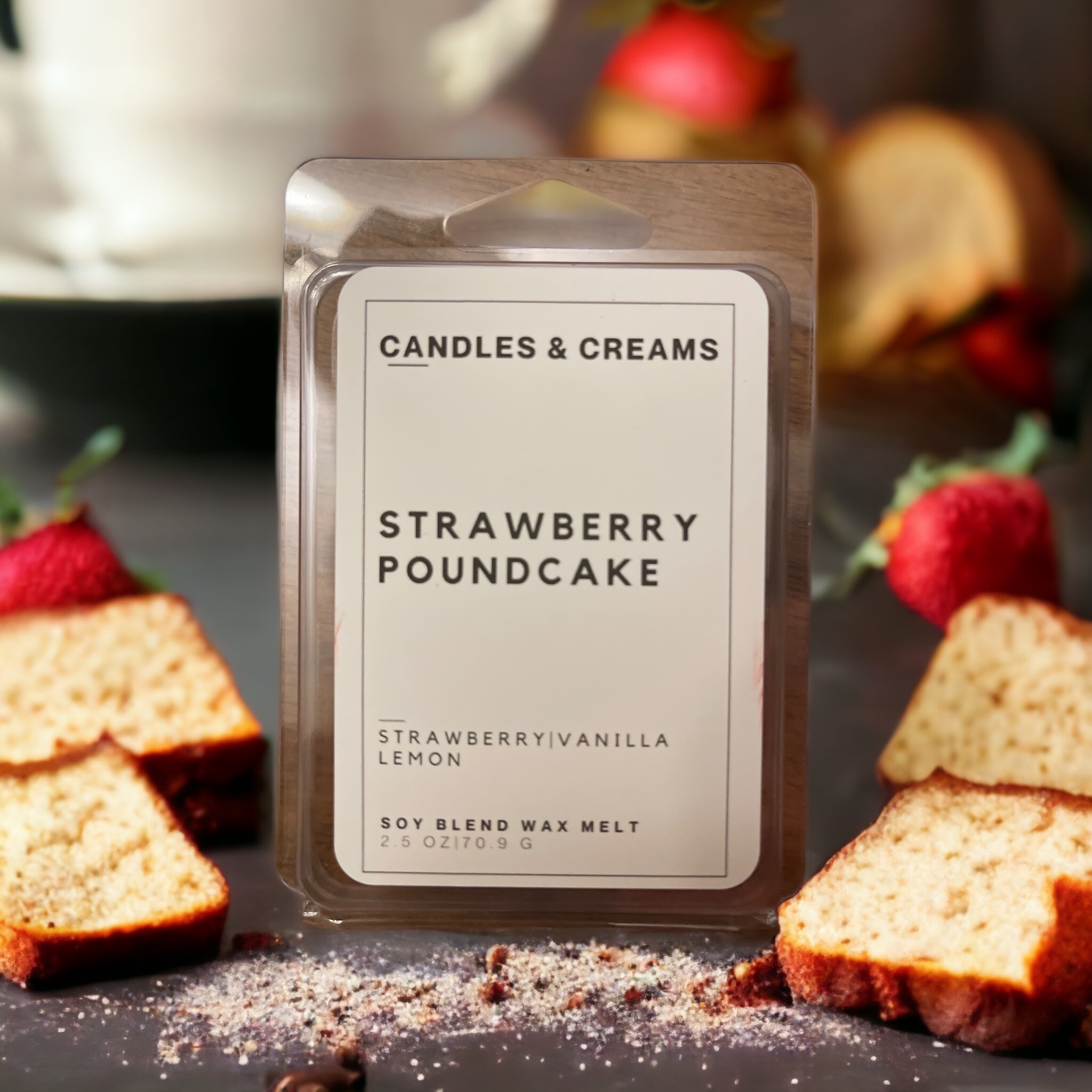 Strawberry Vanilla and Coconut Wax Melts - Strawberries & Cream