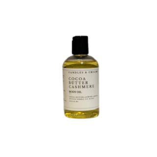 Cocoa Butter Cashmere Body Oil 4 oz- Luxury Hydrating Body Oil with Vanilla Amber Scent
